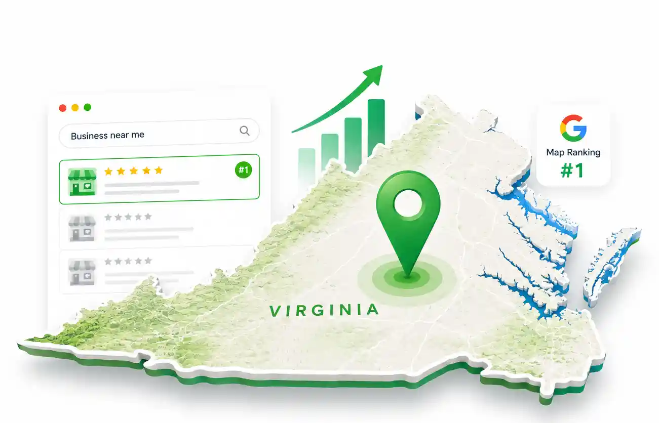 Google Maps Ranking Services for Virginia home service businesses